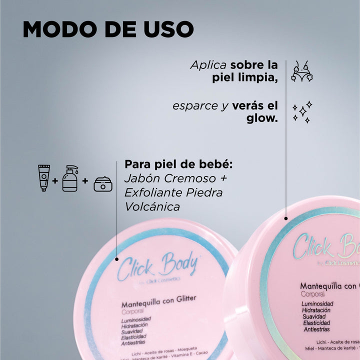 Mantequilla corporal hidratante Click Hair