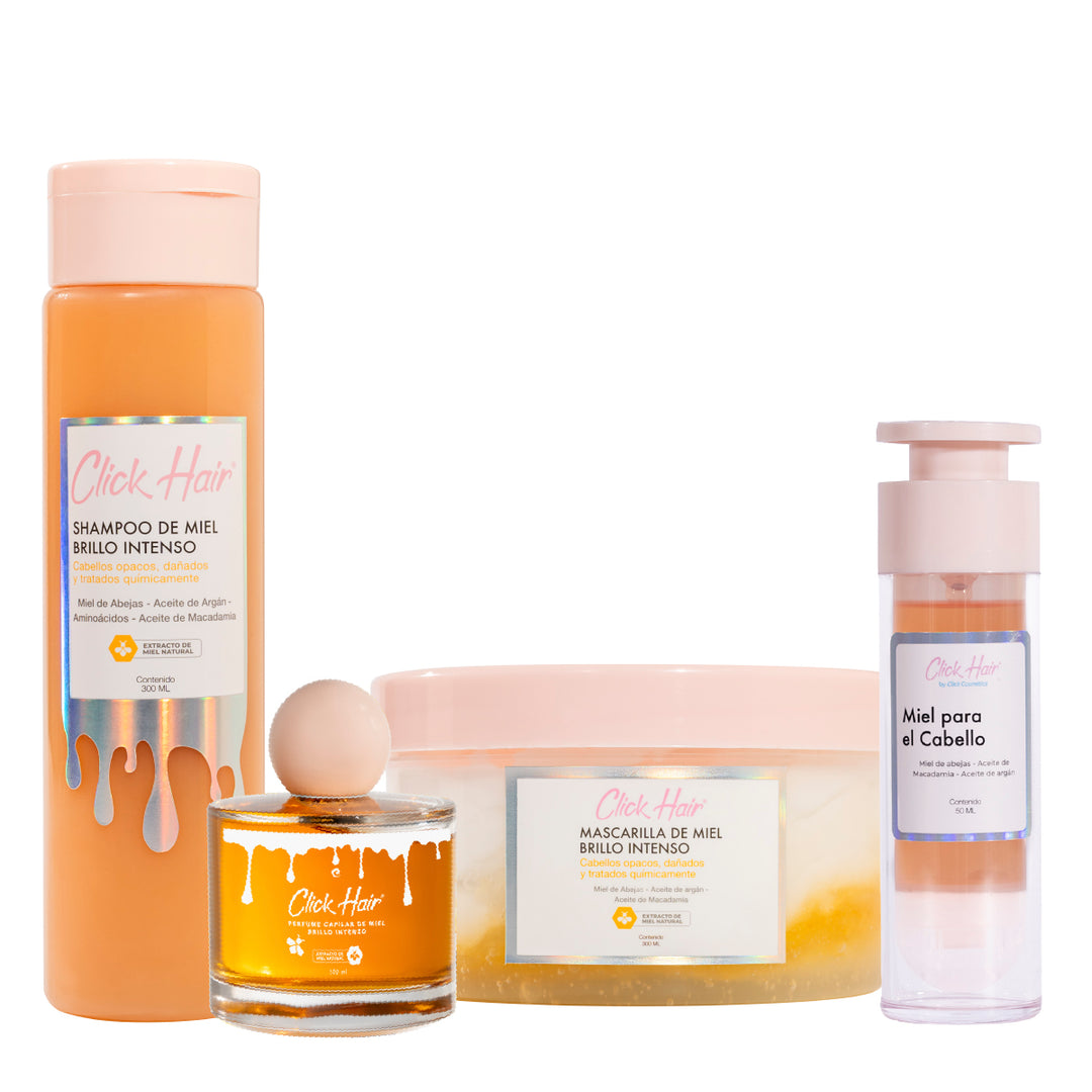 Shampoo de miel para brillo intenso en cabello opaco