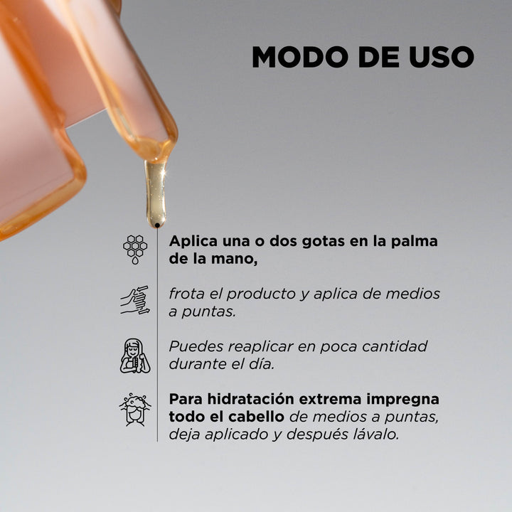 miel capilar con argán que deja el cabello brillante